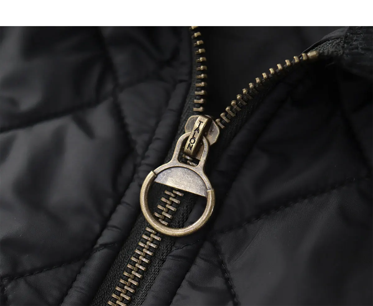2024 Winter New American Retro Long Sleeve Lapel Dom Quilted Jacket Men's Simple 100% Polyester Thick Casual Multi-pocket Coat