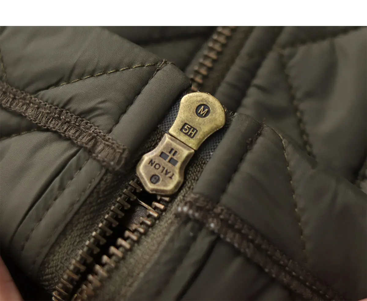 2024 Winter New American Retro Long Sleeve Lapel Dom Quilted Jacket Men's Simple 100% Polyester Thick Casual Multi-pocket Coat
