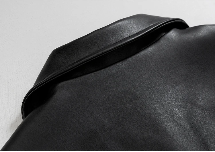 Mauroicardi Spring Autumn Cool Luxury Short Black Soft Light Pu Leather Jacket Men Zipper Casual Mens Jackets and Coats Fashion