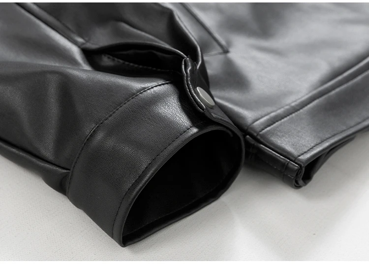 Mauroicardi Spring Autumn Cool Luxury Short Black Soft Light Pu Leather Jacket Men Zipper Casual Mens Jackets and Coats Fashion