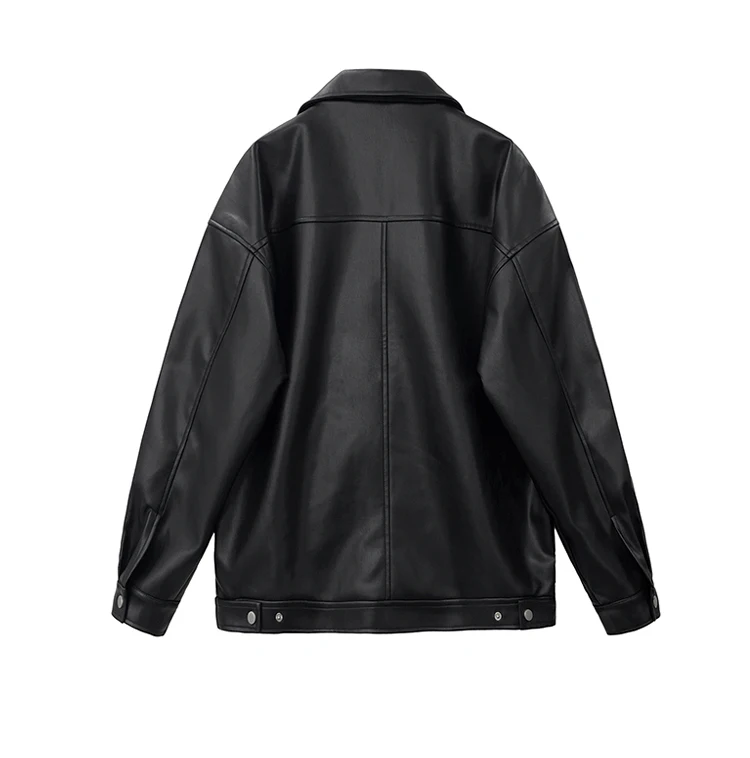 Mauroicardi Spring Autumn Cool Luxury Short Black Soft Light Pu Leather Jacket Men Zipper Casual Mens Jackets and Coats Fashion