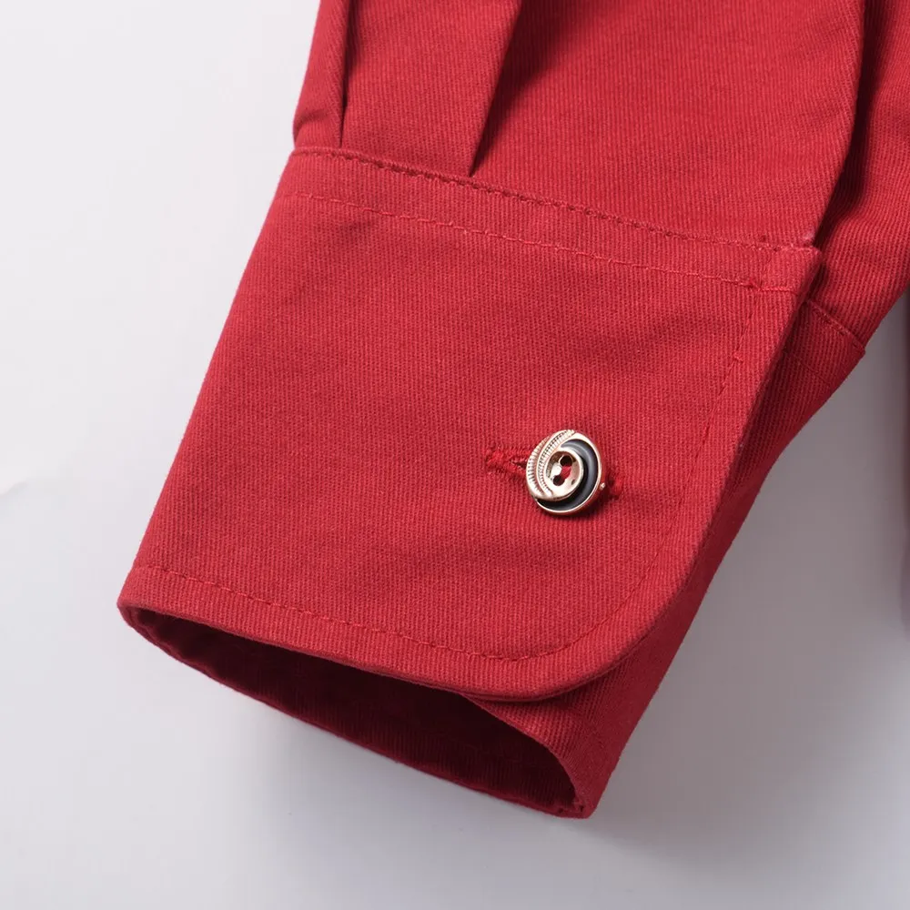 Vintage Shirt for Men Old Westerns Cowboys Watchmaker Bib Button Down Worship Colonial Costume