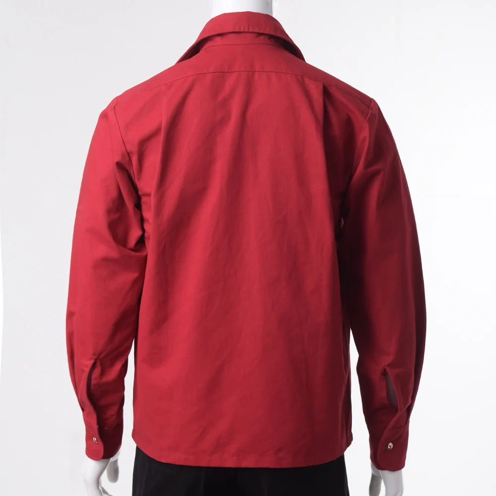 Vintage Shirt for Men Old Westerns Cowboys Watchmaker Bib Button Down Worship Colonial Costume