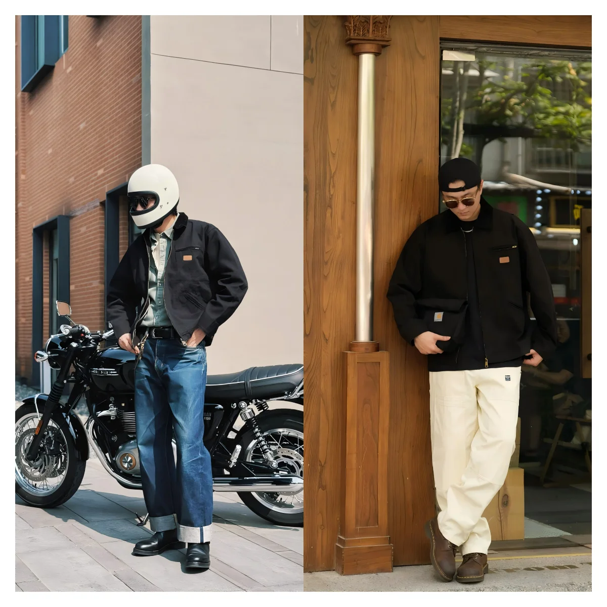 Maden Retro Interstellar Same Style J001 Jacket Canvas Detroit Hunting Jacket Heavyweight Pocket Work Jacket Lapel Collar Coat