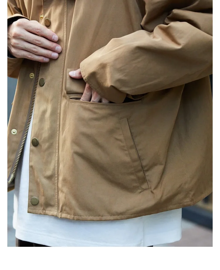 Breathable, Waterproof, Durable, Windproof Jacket, Casual Men's and Women's Spring-Autumn Checkered Workwear Coat US Size