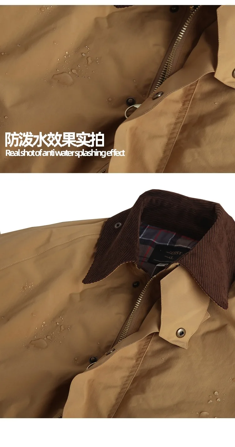 Breathable, Waterproof, Durable, Windproof Jacket, Casual Men's and Women's Spring-Autumn Checkered Workwear Coat US Size