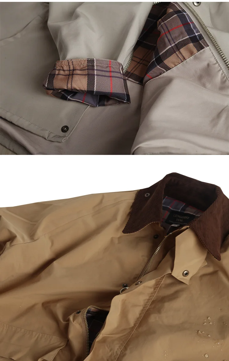 Breathable, Waterproof, Durable, Windproof Jacket, Casual Men's and Women's Spring-Autumn Checkered Workwear Coat US Size