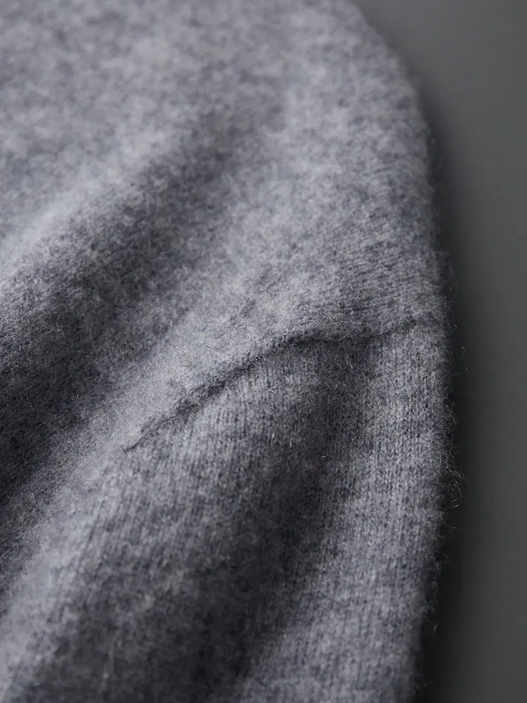 Autumn Winter Men's Wool Sweater Turtleneck Long Sleeve Pullover Smart Casual 100% Merino Wool Knitwear Soft Warm Jumper Clothes