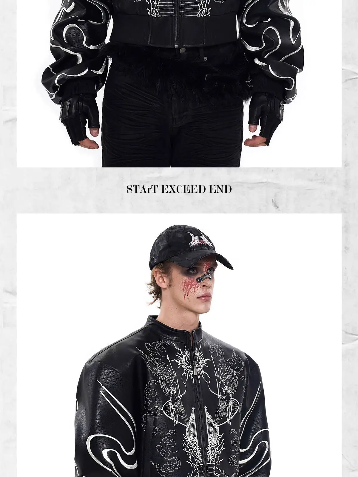 LUZHEN 2025 New Personalized Pattern Printed Motorcycles Leather Jacket Men's Fashion Streetwear High Quality Male Coat JY3320