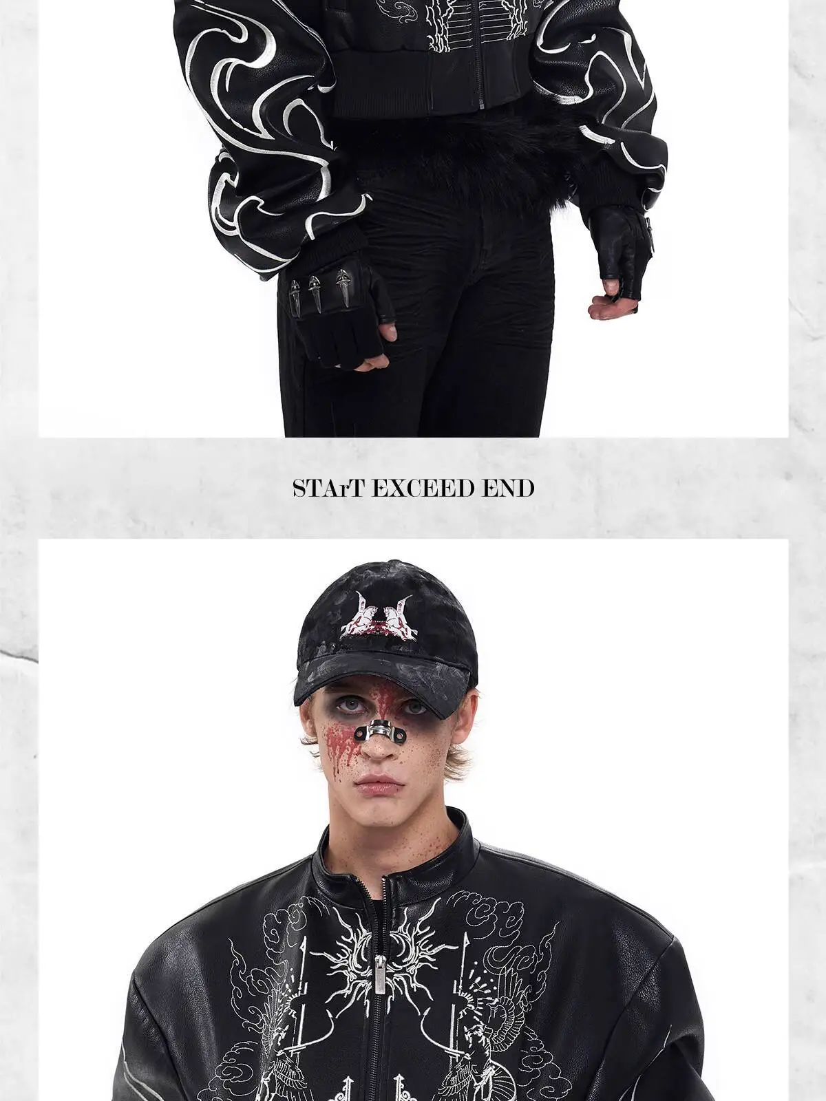 LUZHEN 2025 New Personalized Pattern Printed Motorcycles Leather Jacket Men's Fashion Streetwear High Quality Male Coat JY3320
