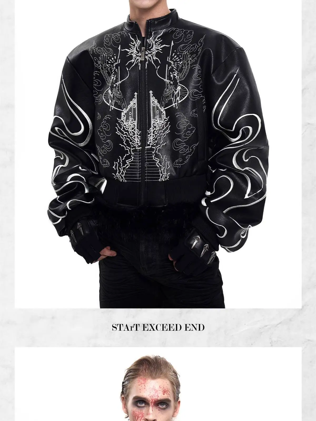 LUZHEN 2025 New Personalized Pattern Printed Motorcycles Leather Jacket Men's Fashion Streetwear High Quality Male Coat JY3320