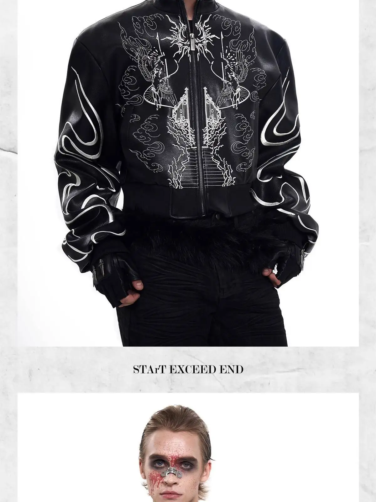 LUZHEN 2025 New Personalized Pattern Printed Motorcycles Leather Jacket Men's Fashion Streetwear High Quality Male Coat JY3320