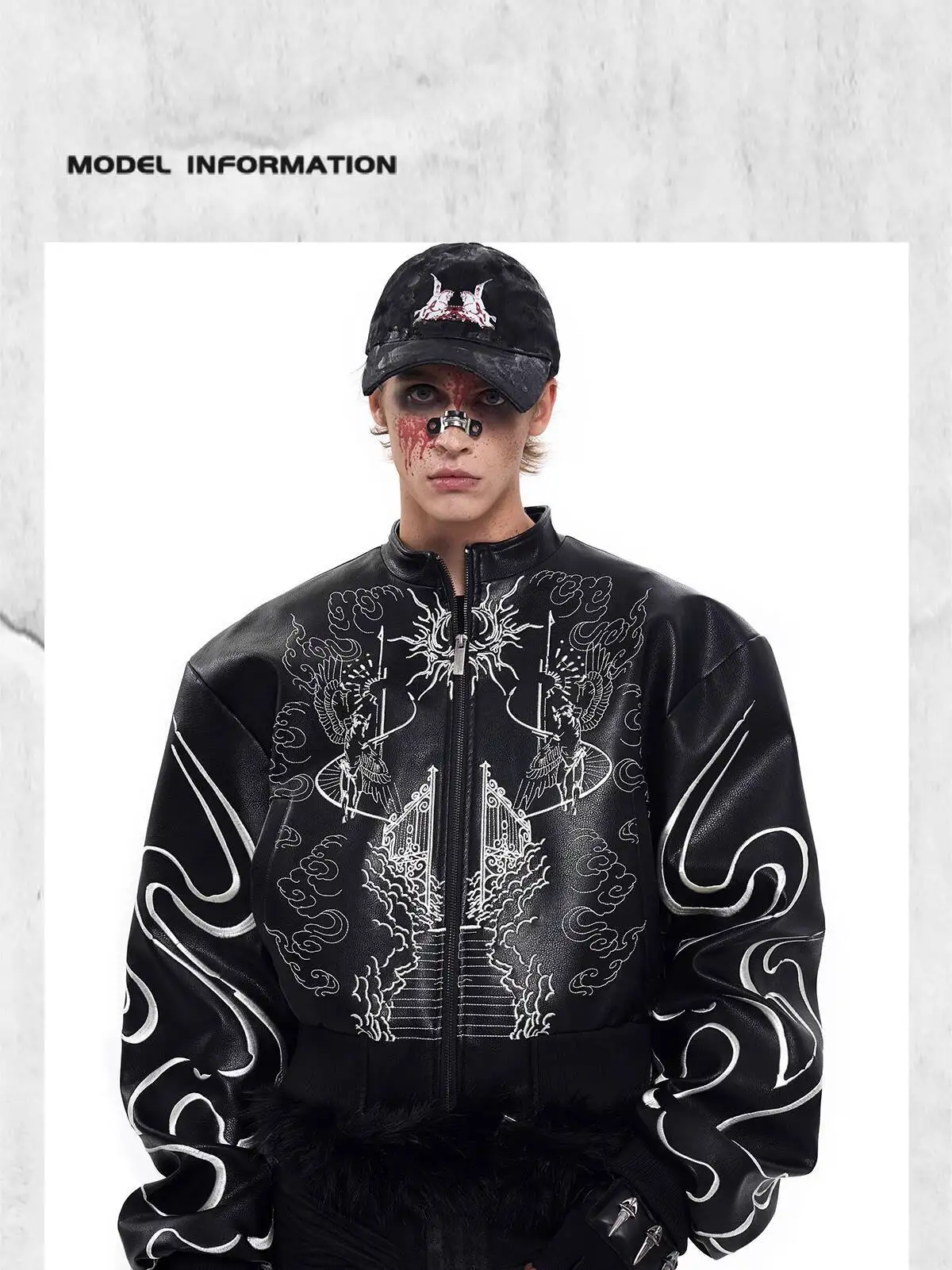 LUZHEN 2025 New Personalized Pattern Printed Motorcycles Leather Jacket Men's Fashion Streetwear High Quality Male Coat JY3320