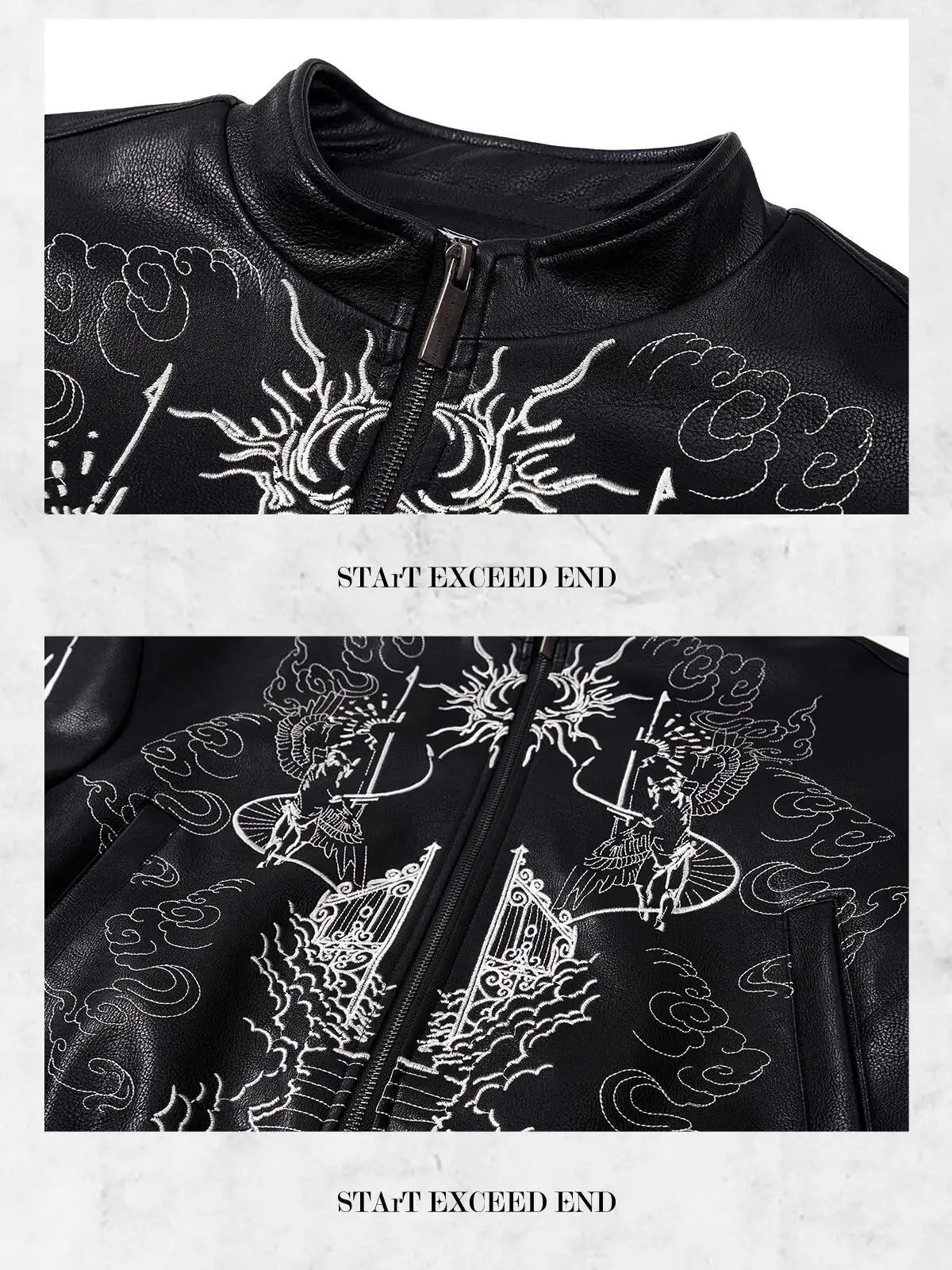 LUZHEN 2025 New Personalized Pattern Printed Motorcycles Leather Jacket Men's Fashion Streetwear High Quality Male Coat JY3320