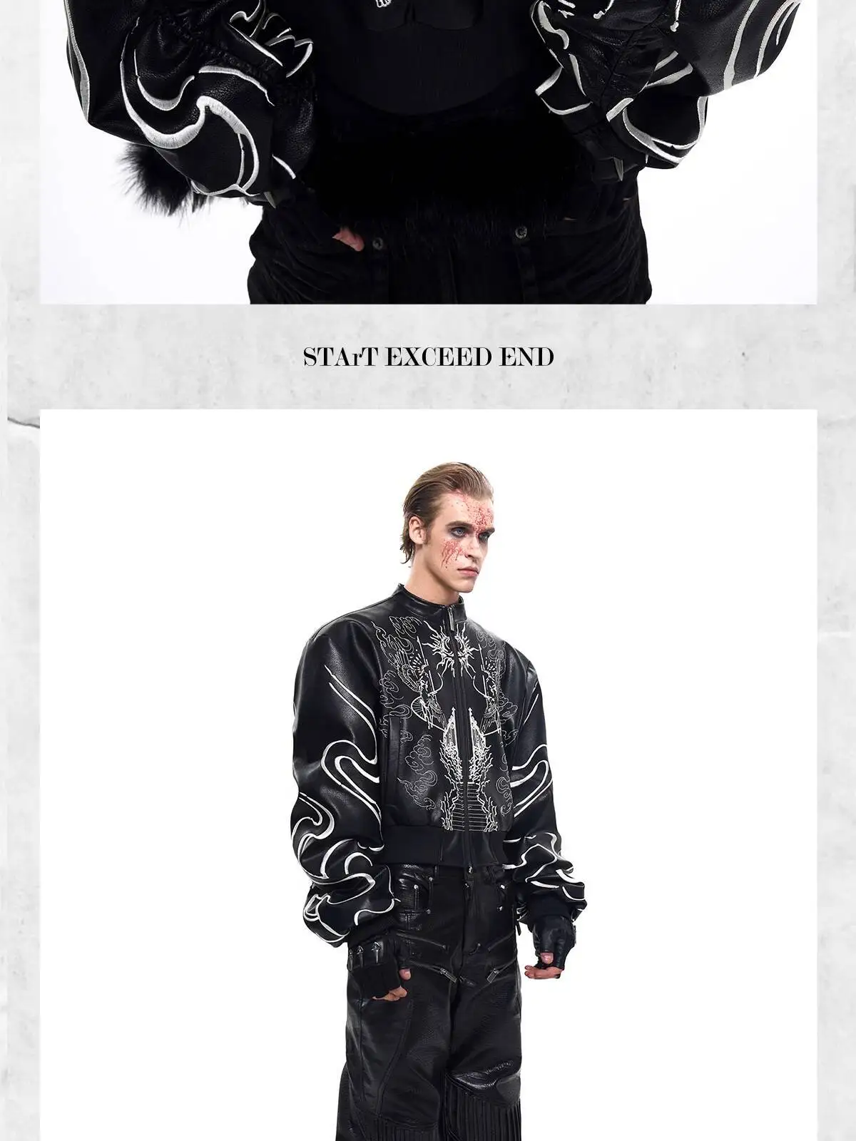 LUZHEN 2025 New Personalized Pattern Printed Motorcycles Leather Jacket Men's Fashion Streetwear High Quality Male Coat JY3320