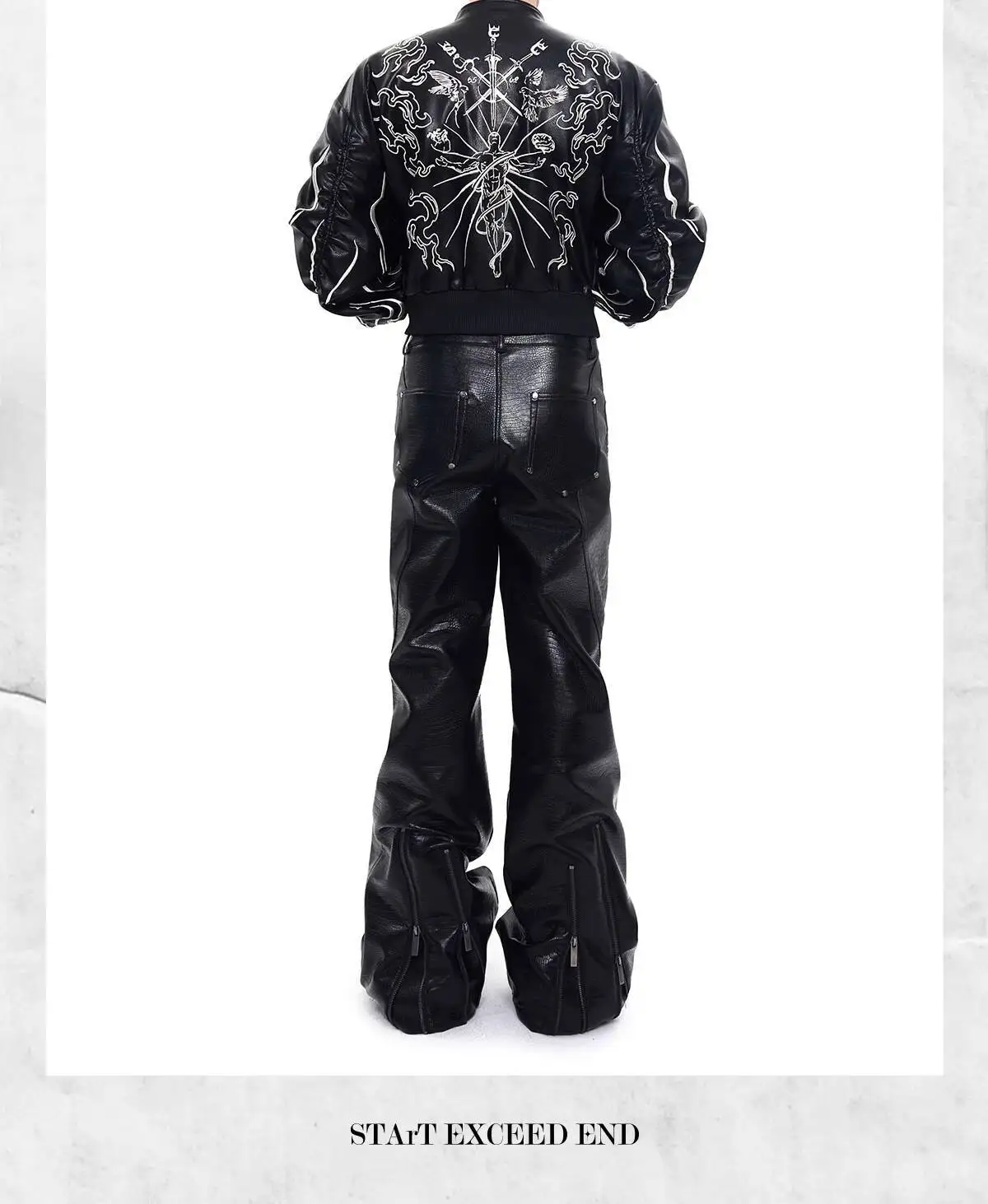 LUZHEN 2025 New Personalized Pattern Printed Motorcycles Leather Jacket Men's Fashion Streetwear High Quality Male Coat JY3320