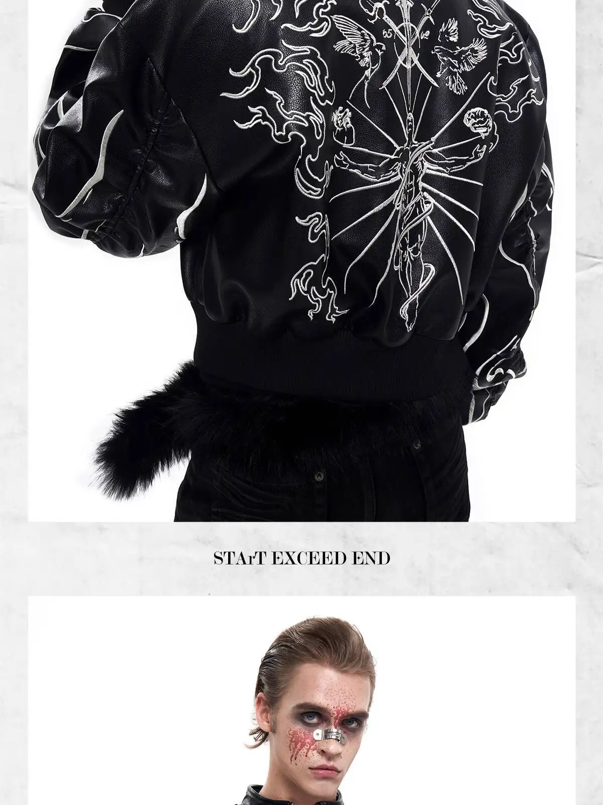 LUZHEN 2025 New Personalized Pattern Printed Motorcycles Leather Jacket Men's Fashion Streetwear High Quality Male Coat JY3320