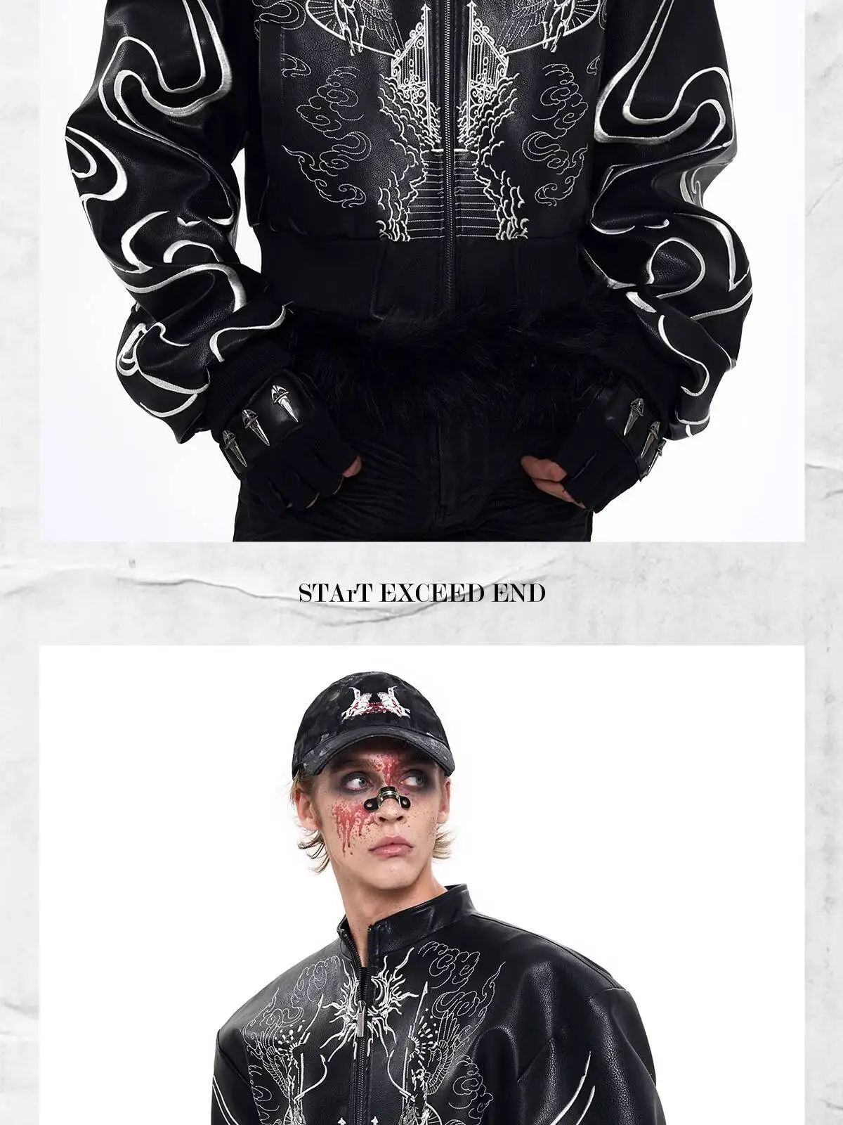 LUZHEN 2025 New Personalized Pattern Printed Motorcycles Leather Jacket Men's Fashion Streetwear High Quality Male Coat JY3320