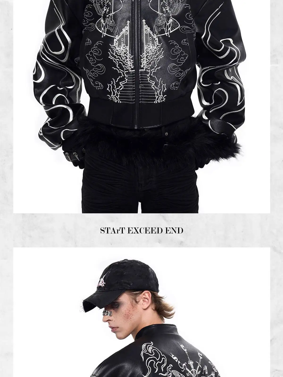 LUZHEN 2025 New Personalized Pattern Printed Motorcycles Leather Jacket Men's Fashion Streetwear High Quality Male Coat JY3320