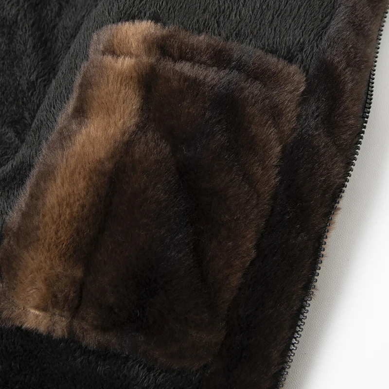 YJKVUR Men's Jacket 2025 Winter New Thick Warm Double-Sided Fleece Lined Windproof Outerwear for Cold Weather Soft Comfortable 