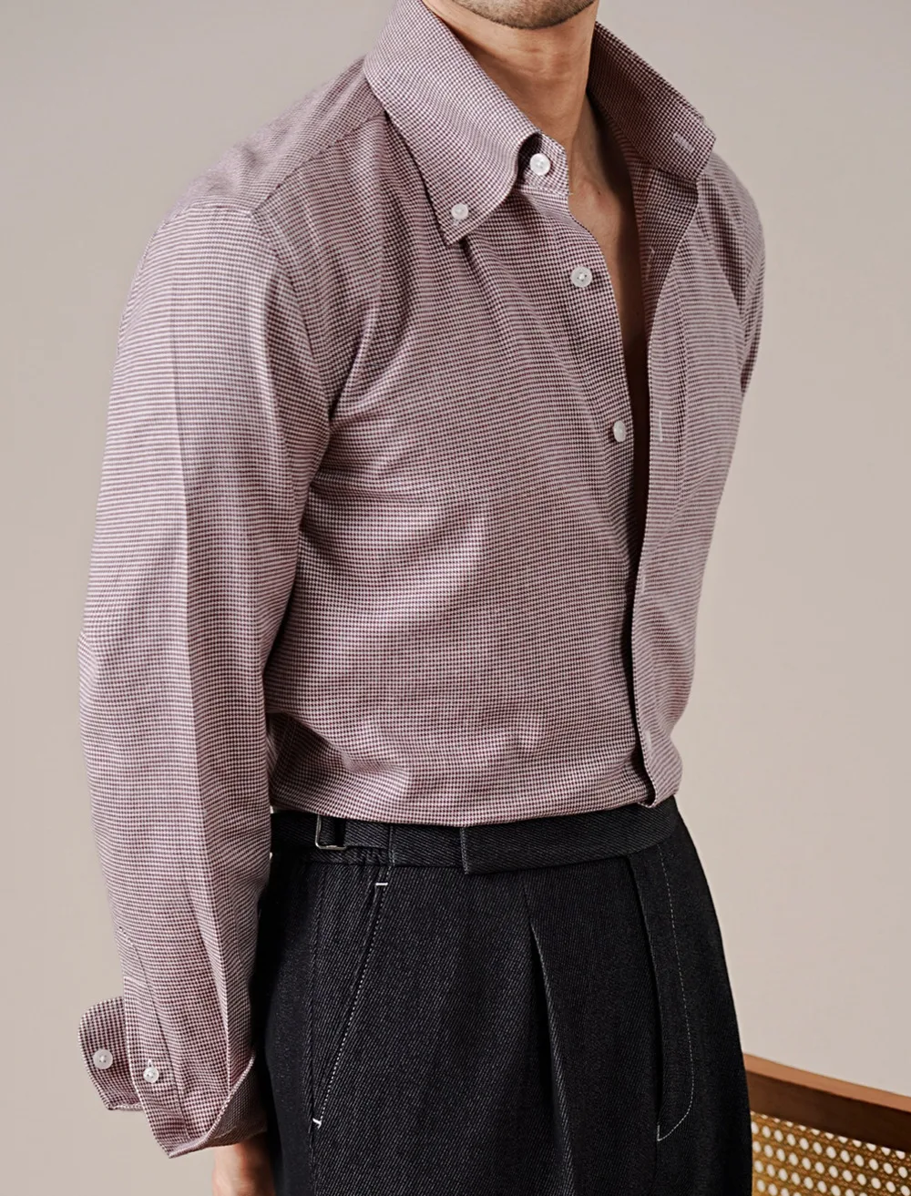 100% Pure Cotton Italian Style Large Pointed Collar Long Sleeve Shirt Men Casual Business Gentleman Commuter Camiseta Masculina