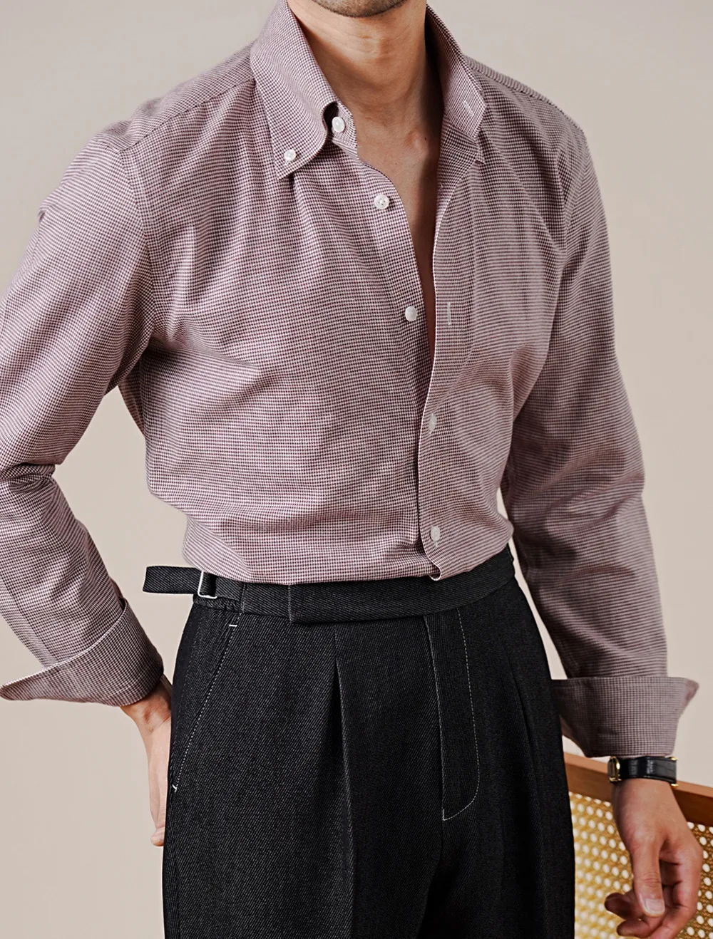 100% Pure Cotton Italian Style Large Pointed Collar Long Sleeve Shirt Men Casual Business Gentleman Commuter Camiseta Masculina
