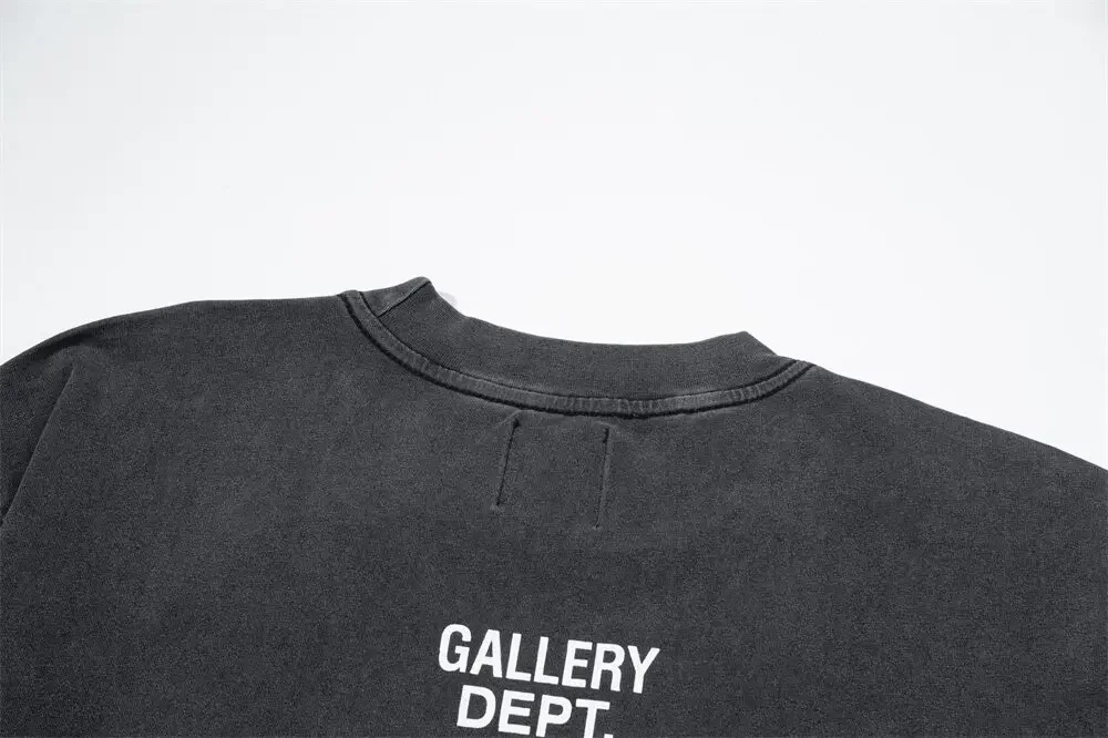 Gallery Dept ATK letter print cotton T-shirt summer washing water old loose round neck short sleeve