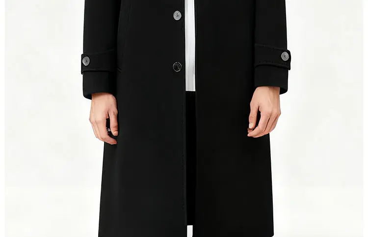2026 New 100% Wool Outdoor Fashion Gentleman Business Casual Slimming Men's Detachable Down Inner Long Double-sided Wool Coat