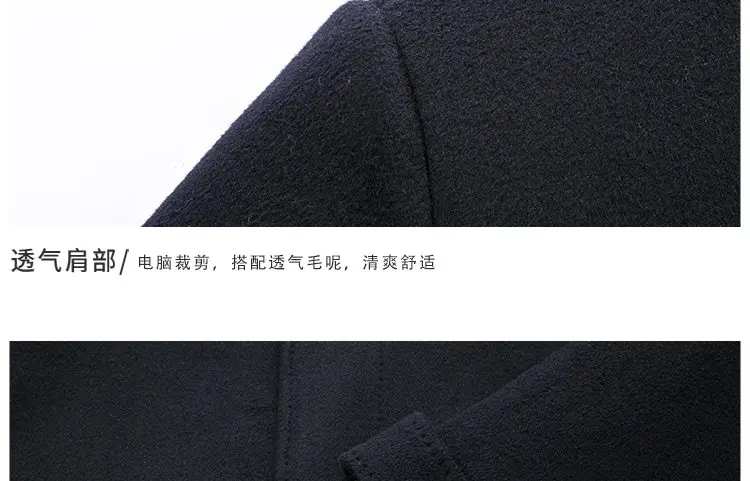 2026 New 100% Wool Outdoor Fashion Gentleman Business Casual Slimming Men's Detachable Down Inner Long Double-sided Wool Coat