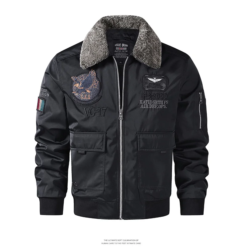 men's autumn winter thickened baseball uniform trendy coat Men's military fan jacket men MA-1 american overalls pilot jacket