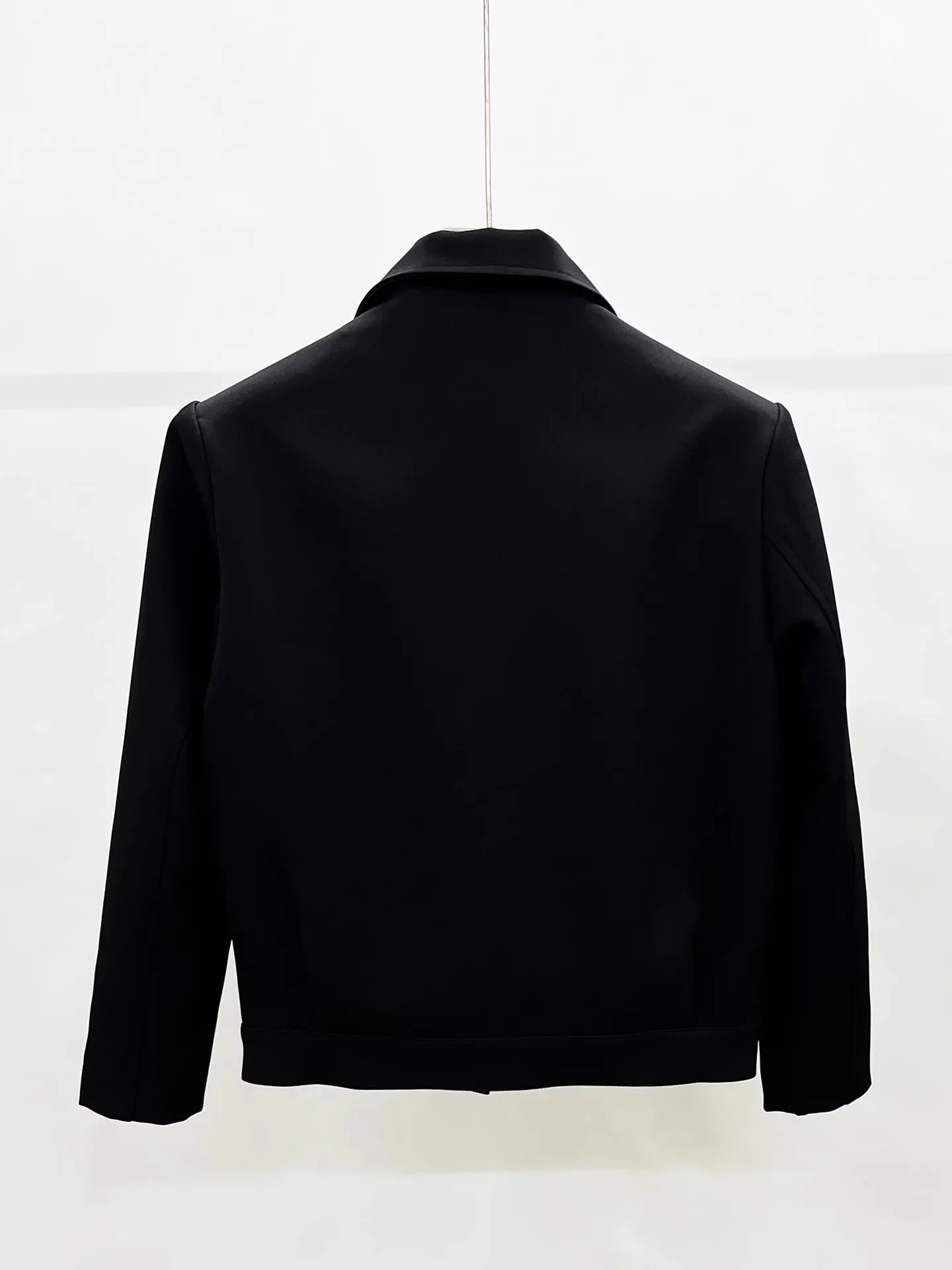 Men Vintage Double-Collar Short Jacket Spring Fall Coat with Zipper & Button Closure Casual Outerwear Techwear Streetwear