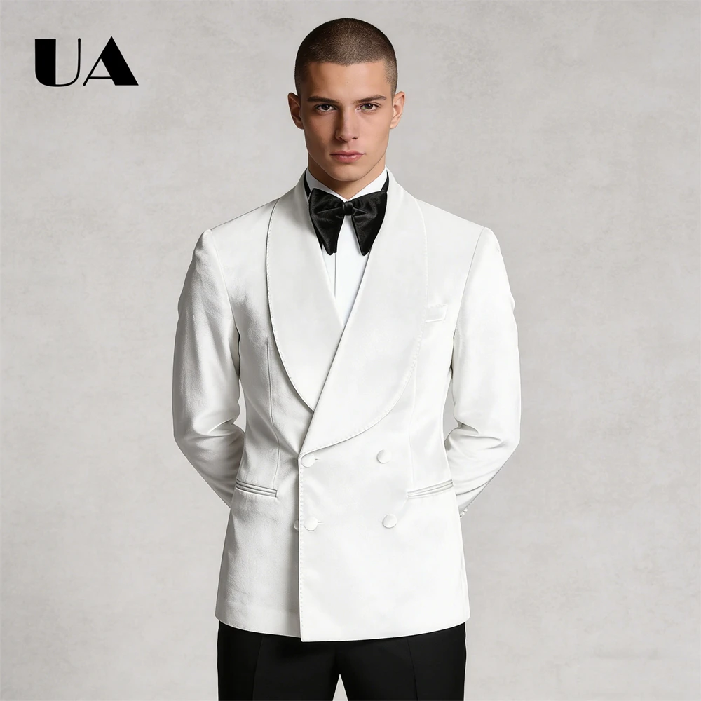 Wedding Suit for Groom and Groomsman 2026 New Double Breasted Suit Attire Customized Full Sleeves Suit Blazer Many Colors
