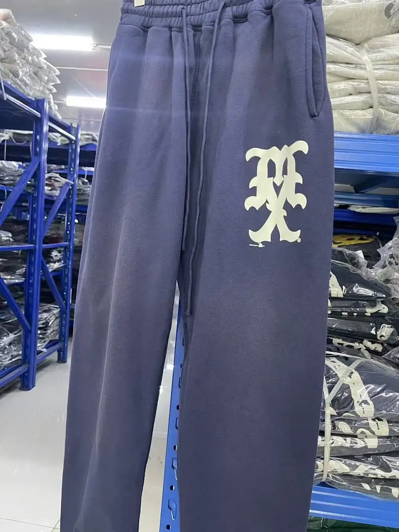 24ss Saint Washed Red Angel Printed Women Men Sweatpants Trousers Loose Fit Joggers Men Pants Sweatpants