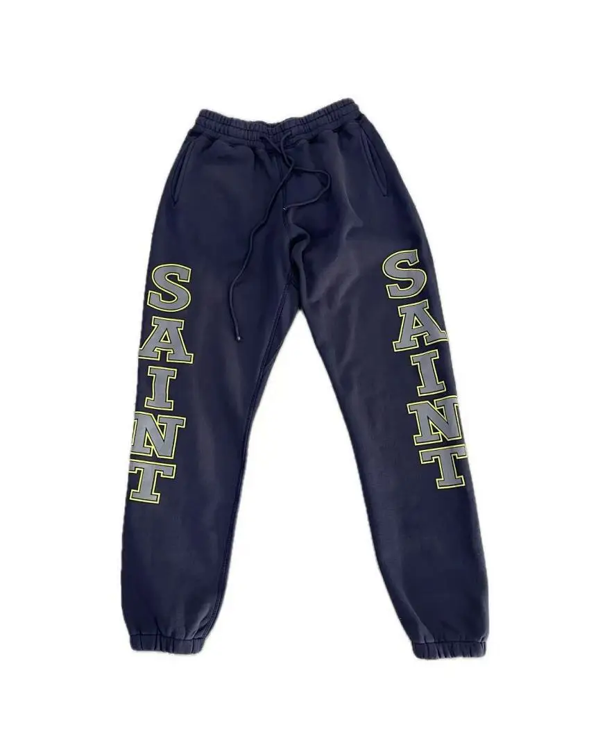24ss Saint Washed Red Angel Printed Women Men Sweatpants Trousers Loose Fit Joggers Men Pants Sweatpants