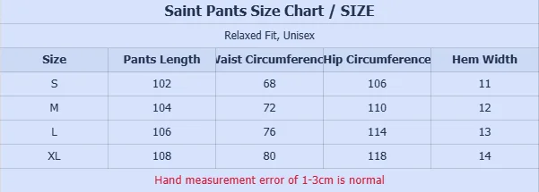 24ss Saint Washed Red Angel Printed Women Men Sweatpants Trousers Loose Fit Joggers Men Pants Sweatpants
