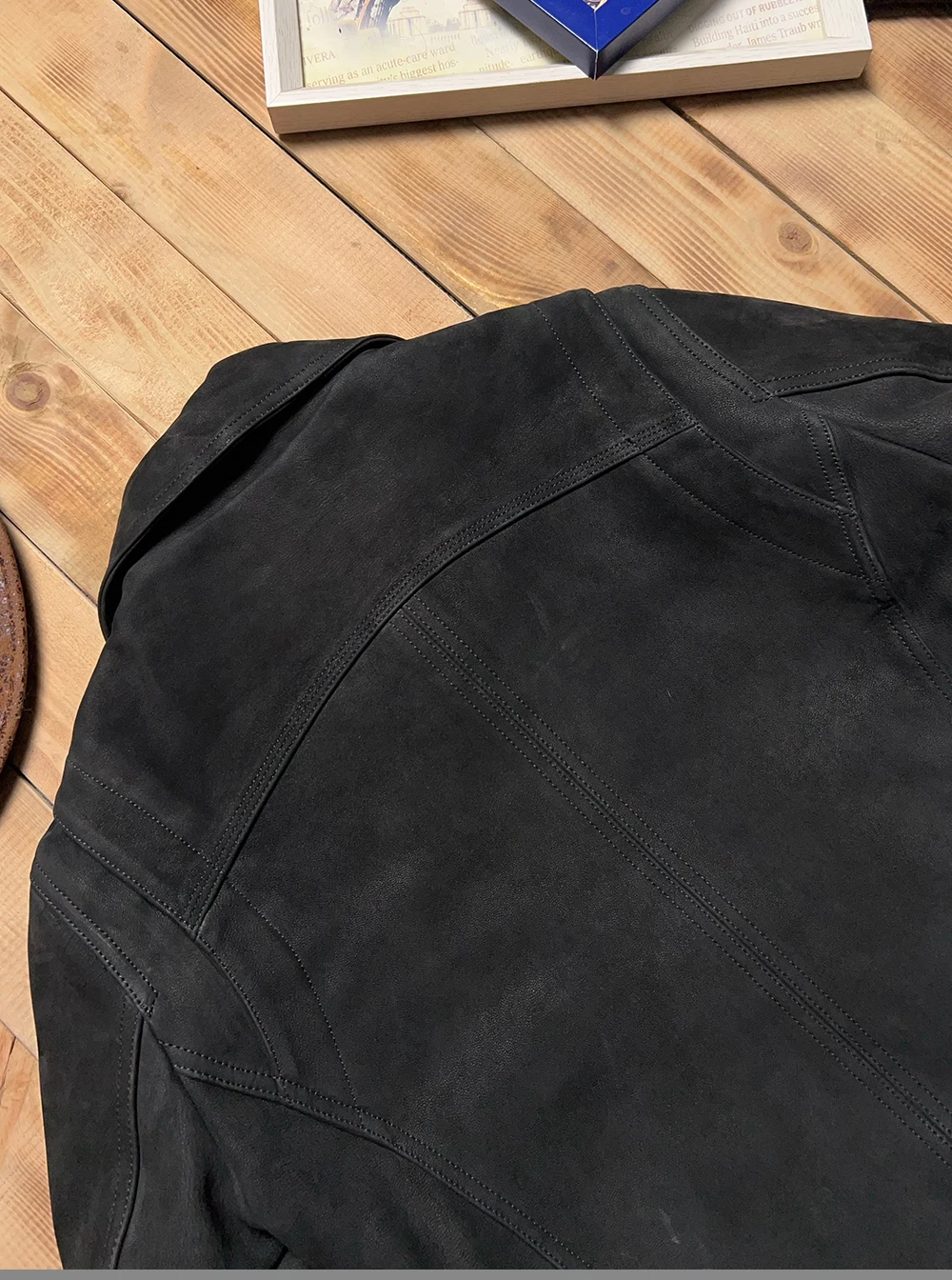 Black Winter Leather Jacket Men Retro Vintage Style Plus Size 5XL Genuine Natural Cow Suede Single Breasted Leather Coat
