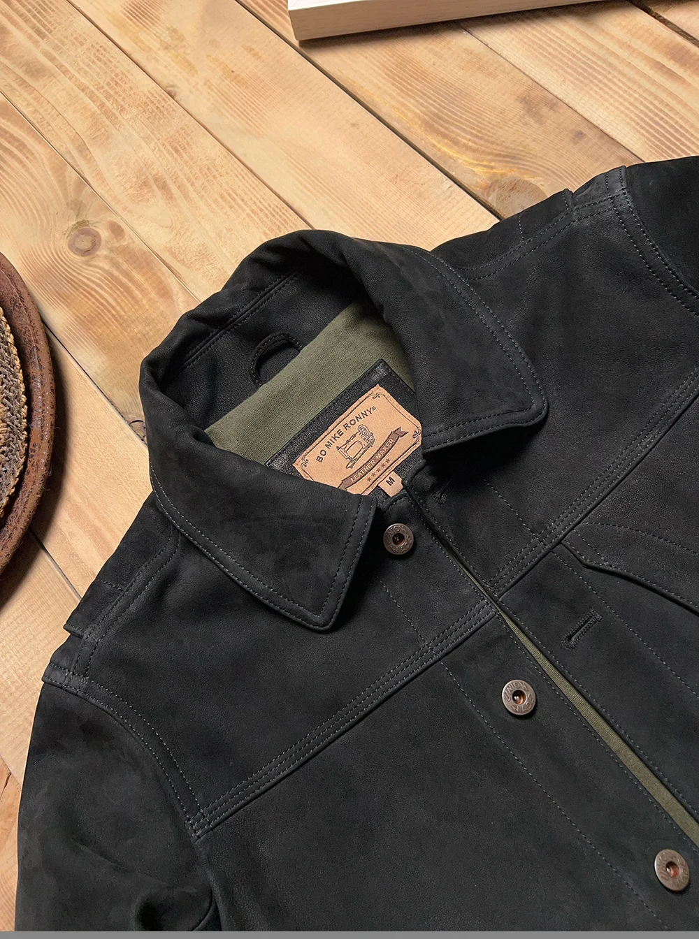 Black Winter Leather Jacket Men Retro Vintage Style Plus Size 5XL Genuine Natural Cow Suede Single Breasted Leather Coat