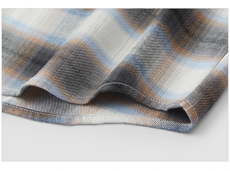 Semir Men Shirt Cotton Plaid Long Sleeve Loose Lapel Pocket Casual Style Comfortable Autumn Blouse Daily Wear 2026