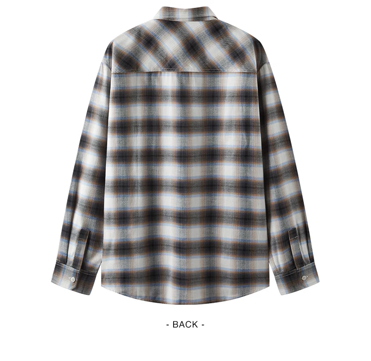 Semir Men Shirt Cotton Plaid Long Sleeve Loose Lapel Pocket Casual Style Comfortable Autumn Blouse Daily Wear 2026