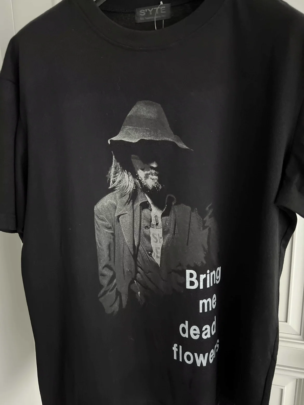 TOP-YAMAMOTO original design pure cotton black printed T-shirt, dark T-shirt