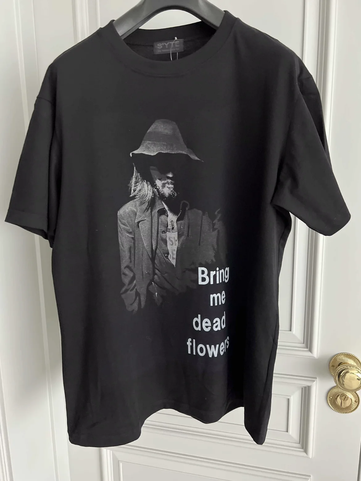 TOP-YAMAMOTO original design pure cotton black printed T-shirt, dark T-shirt