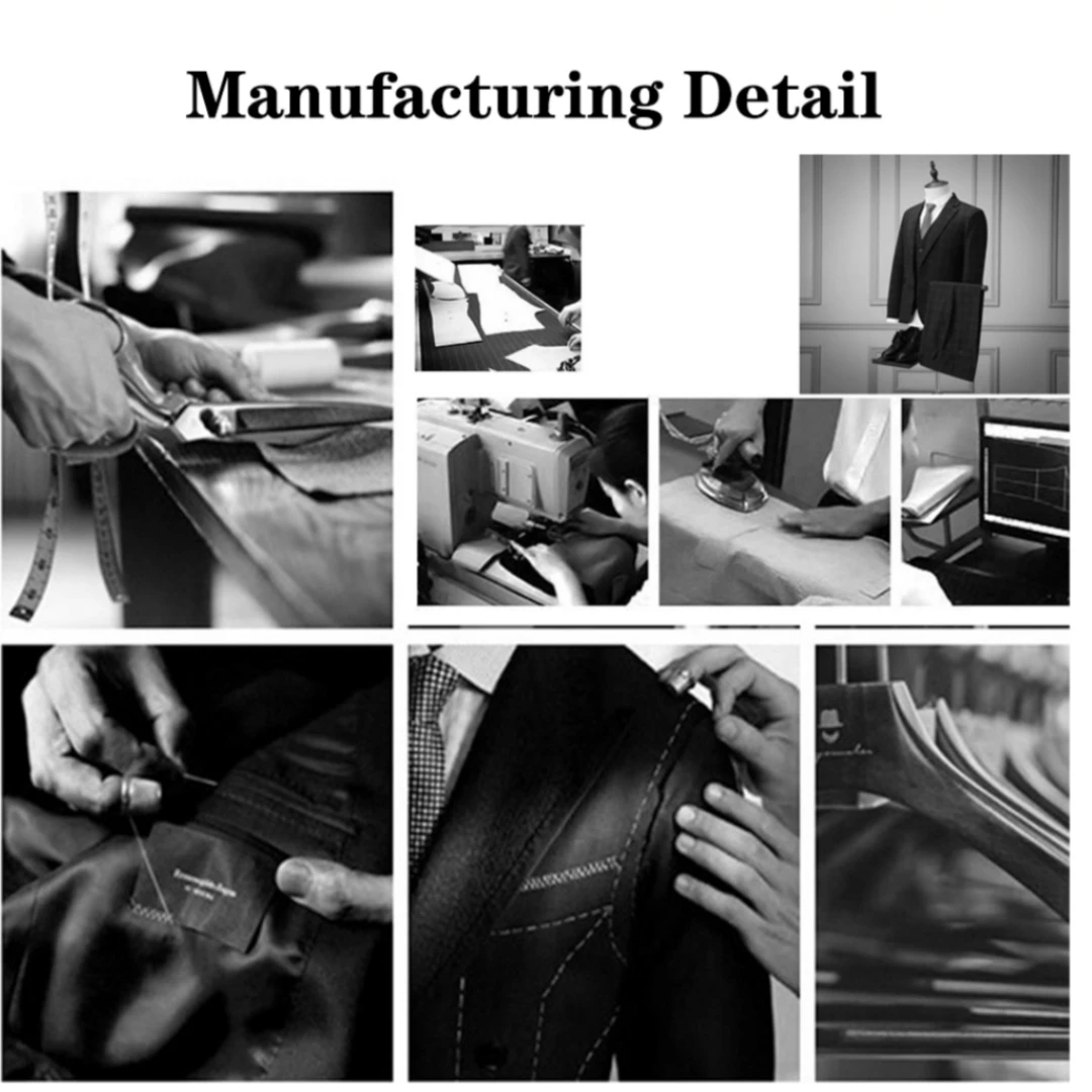 Daily Business Work Suit Set for Men from XXS-7XL Made to Measure 2 Piece Notched Lapel Formal Suits Wedding Groom Suits Plus