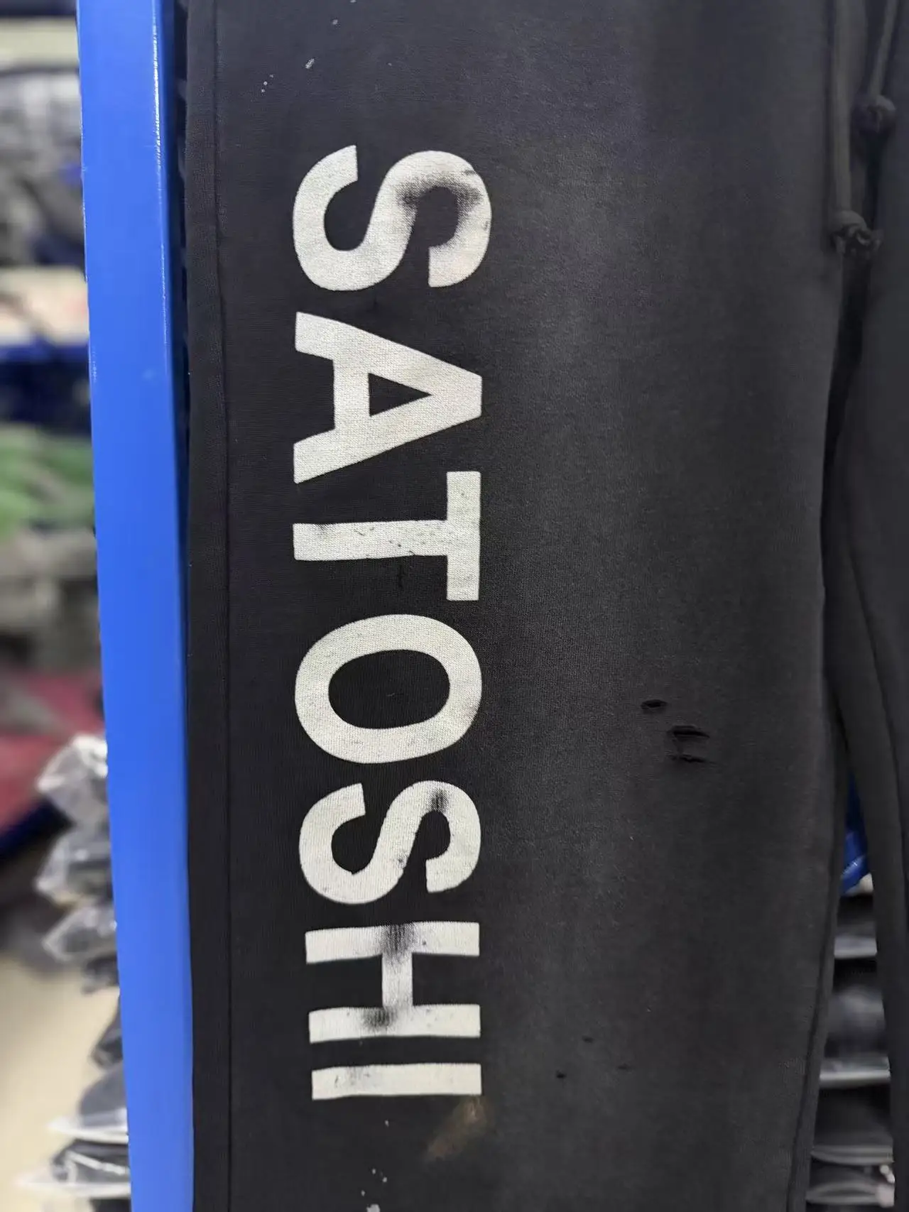 Satoshi Nakamoto SS26 Washed Splashing ink graffiti and destruction Pants Men Women Trousers Jogger Drawstring Sweatpants