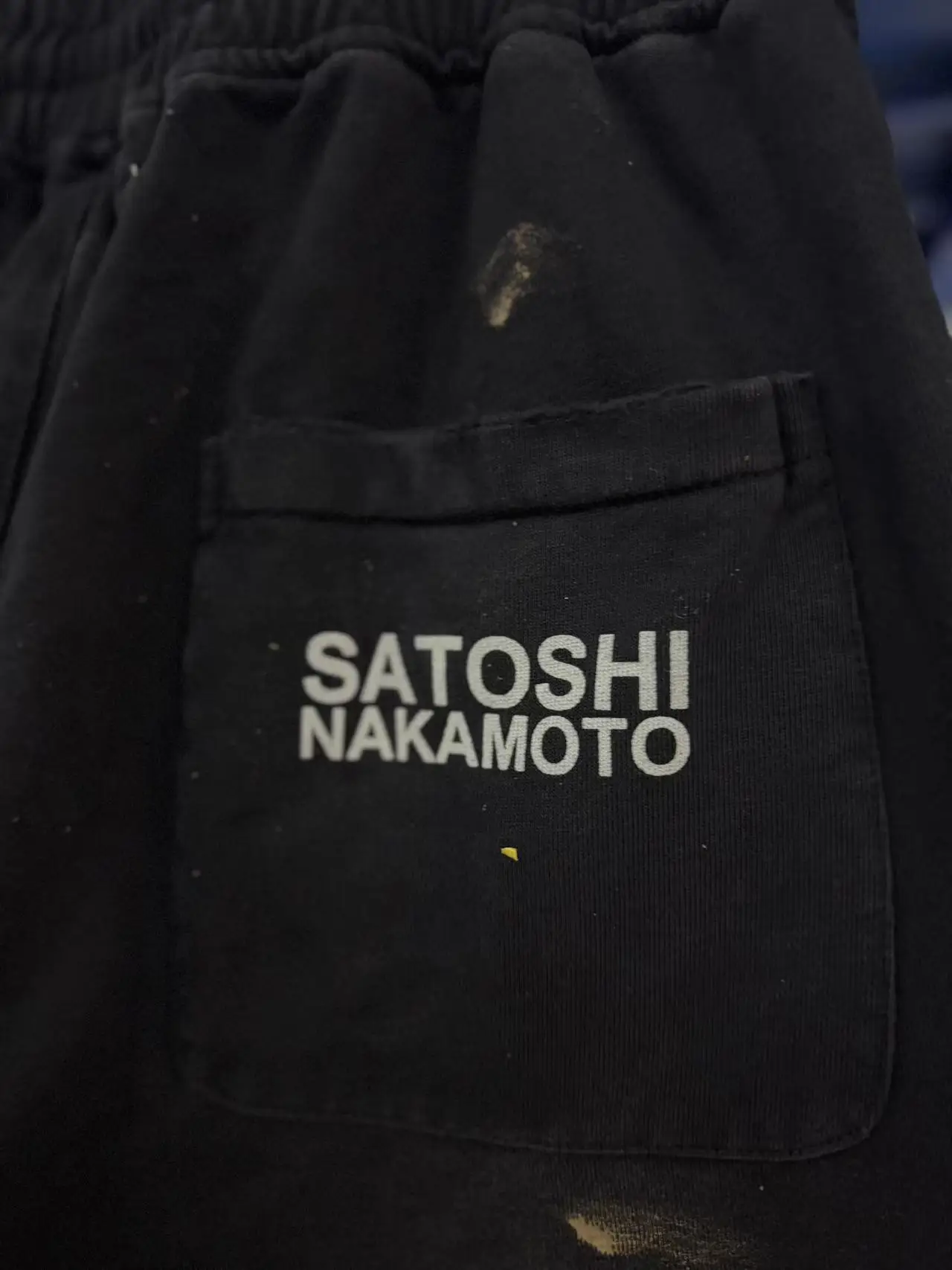Satoshi Nakamoto SS26 Washed Splashing ink graffiti and destruction Pants Men Women Trousers Jogger Drawstring Sweatpants
