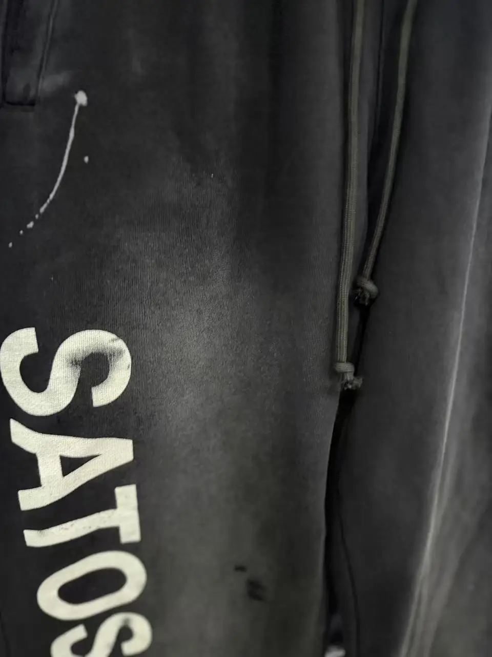 Satoshi Nakamoto SS26 Washed Splashing ink graffiti and destruction Pants Men Women Trousers Jogger Drawstring Sweatpants