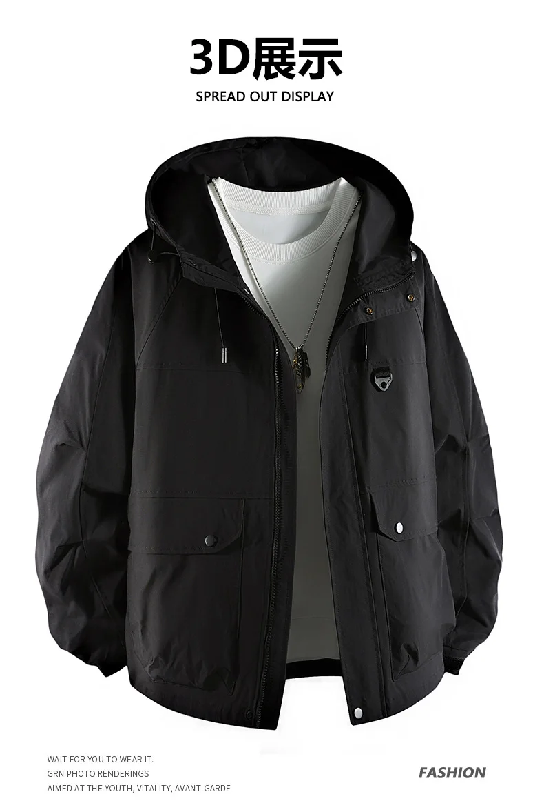 Big Size 8XL Men's Casual Jacket Hooded Waterproof Windbreaker Male Oversized Plus Large 120kg Camping Fishing Windproof Autumn