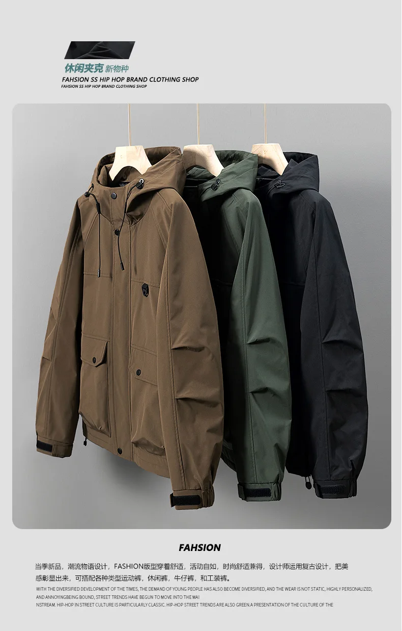 Big Size 8XL Men's Casual Jacket Hooded Waterproof Windbreaker Male Oversized Plus Large 120kg Camping Fishing Windproof Autumn