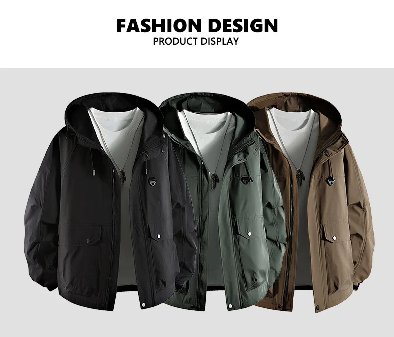 Big Size 8XL Men's Casual Jacket Hooded Waterproof Windbreaker Male Oversized Plus Large 120kg Camping Fishing Windproof Autumn