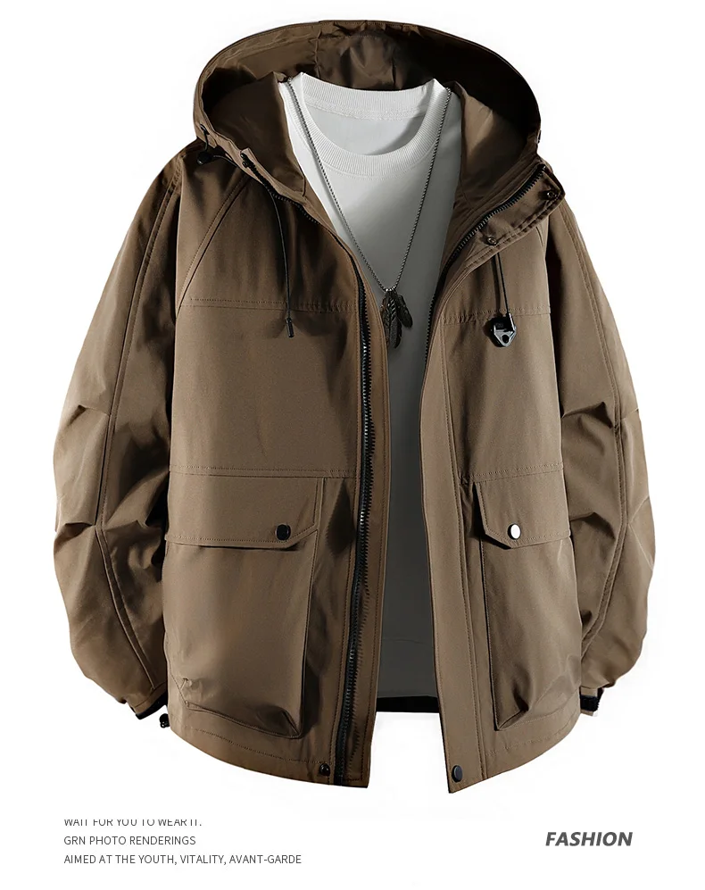 Big Size 8XL Men's Casual Jacket Hooded Waterproof Windbreaker Male Oversized Plus Large 120kg Camping Fishing Windproof Autumn