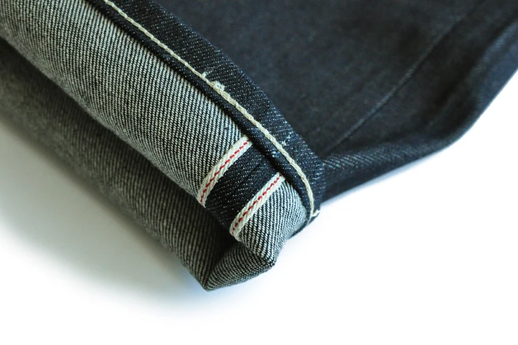 SauceZhan 266XX Mens Shorts Jeans Selvedge Denim Knee Length Mens Jeans Indigo Straight Fit 12.5 Oz